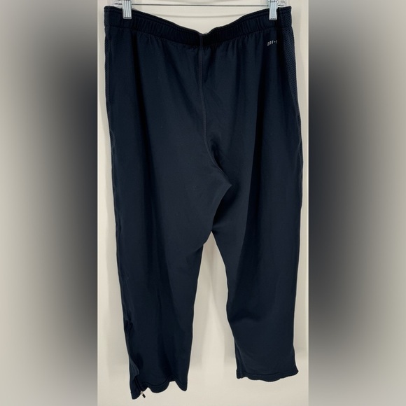 Nike Men's Navy Blue Dri Fit Track Pants Bottom Leg Zipper - Picture 13 of 16
